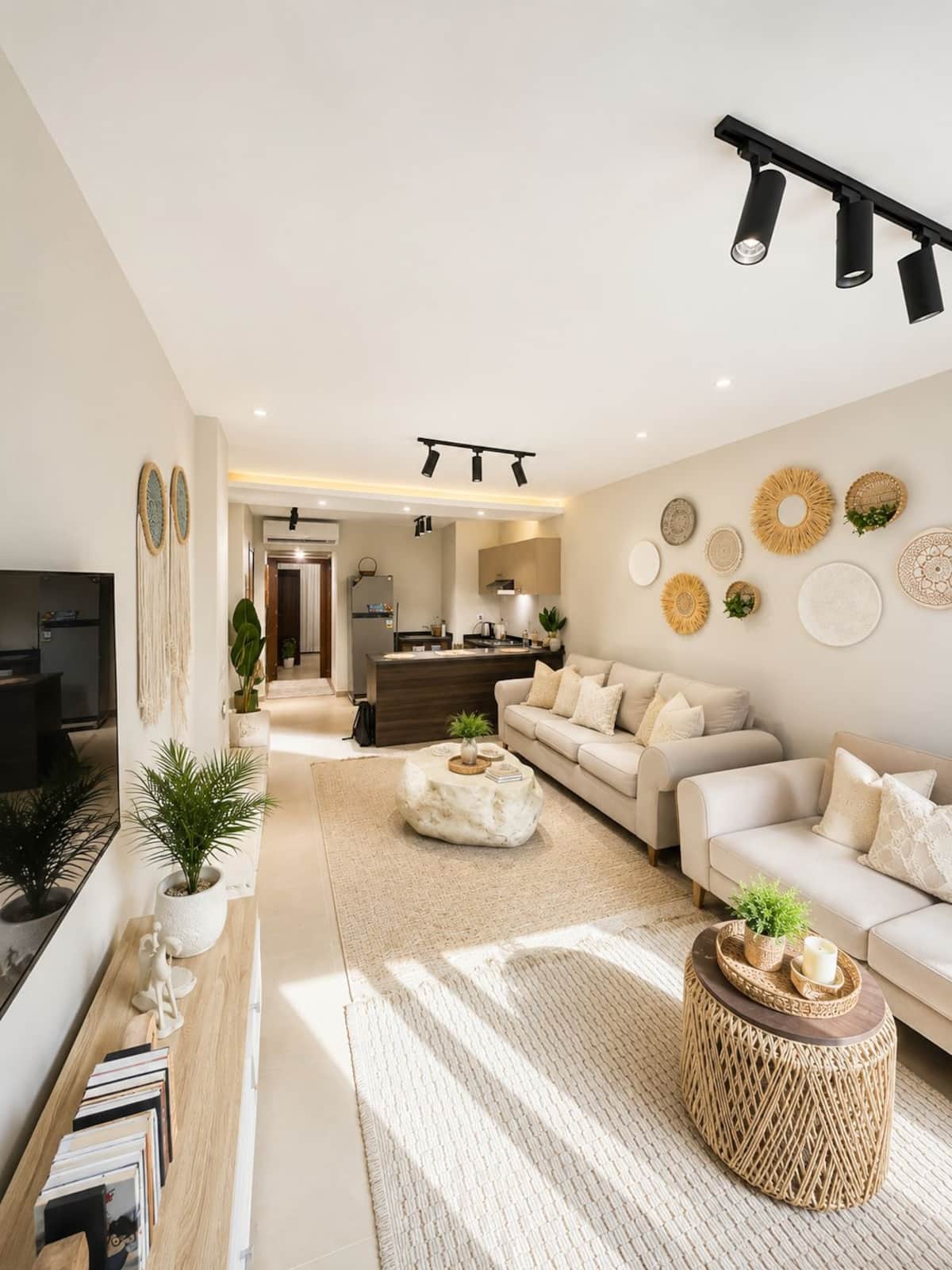 Light-filled living room at Azha Lagoon Retreat
